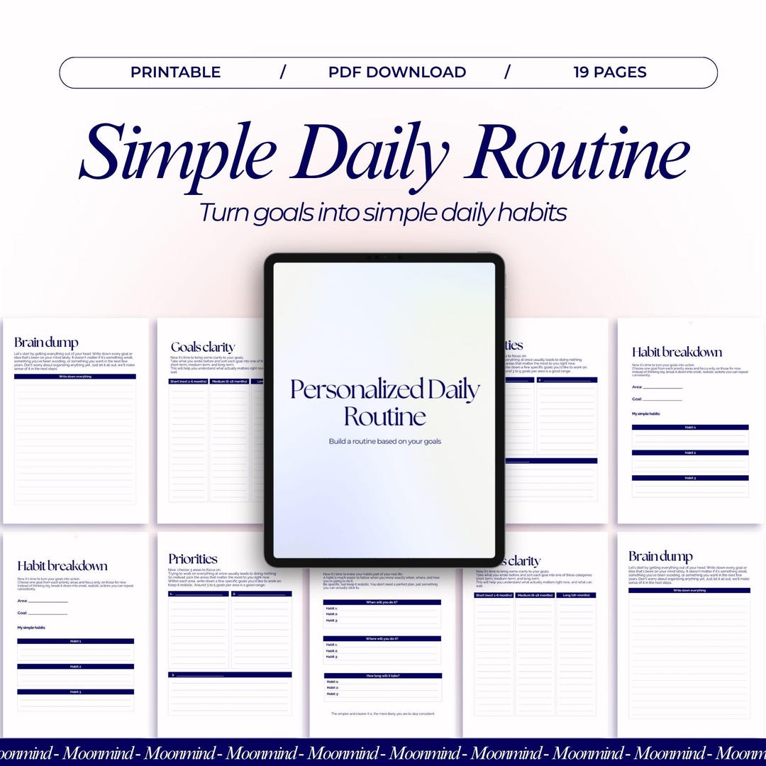 Well Rounded Daily Routine Builder Personalized Daily Routine Planner Goal Based Habit Builder Simple ...