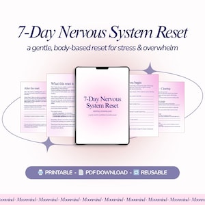 7-dagars återställning av nervsystemet PDF Skonsamma dagliga övningar för att minska stress och överstimulering