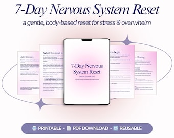7 Day Nervous System Reset PDF Gentle Daily Practices to Reduce Stress and Overstimulation