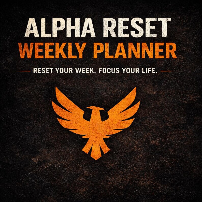 Alpha Reset Weekly Planner Printable, Minimalist Productivity Planner ...