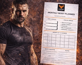 Monthly Reset Planner Printable | Minimalist Productivity Tool (PDF)