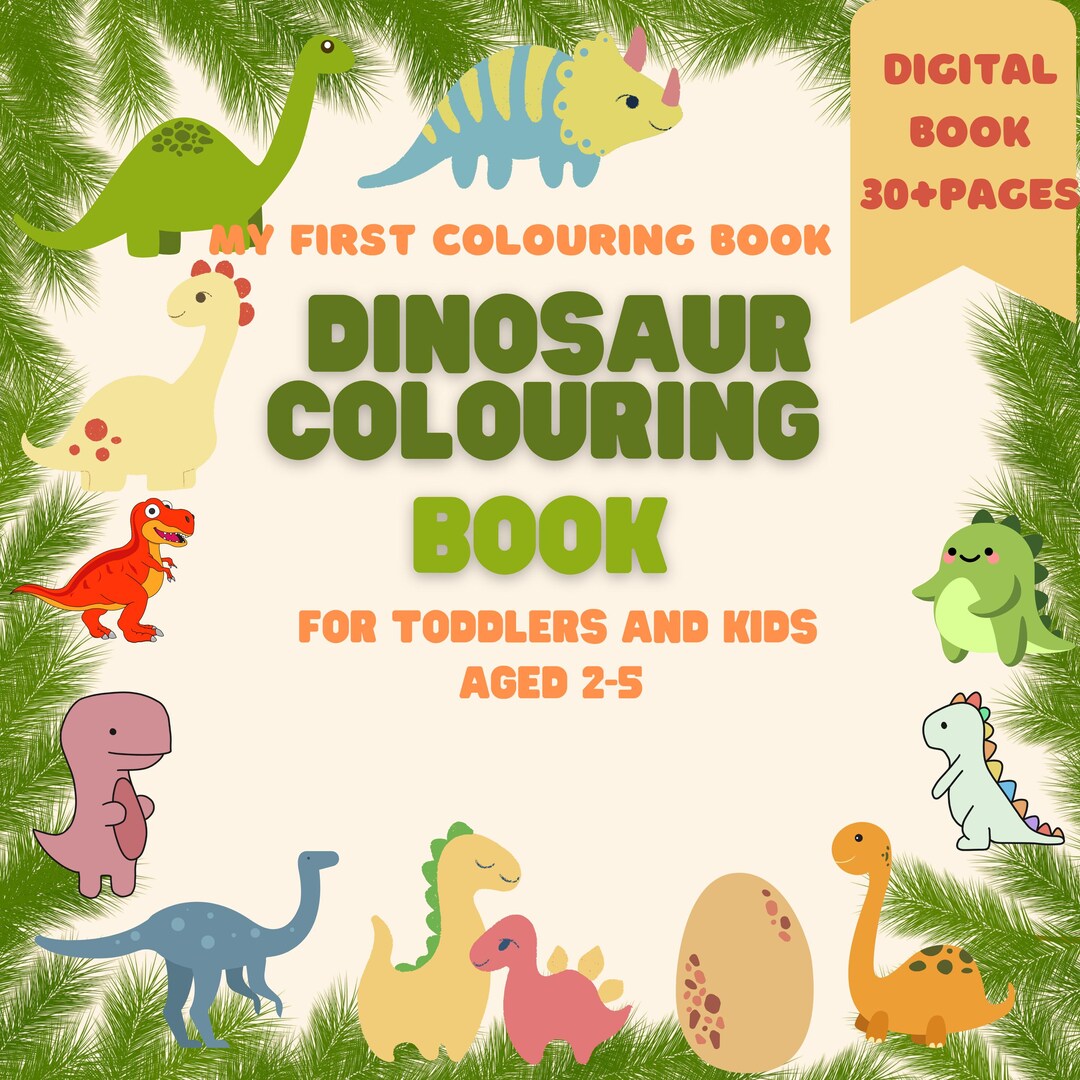 Dinosaur Coloring Book for Kids | 30+ Dino Pages (printable PDF) - Etsy