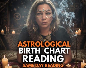Detailed Astrological Birth Chart Reading with Psychic and Tarot Insights | Full Natal Chart Astrology & Life Guidance, Same Day Reading