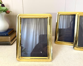 Set of 3 Vintage Gold 5x7 Picture Frames – Ornate Brass-Tone Wall or Tabletop Decor