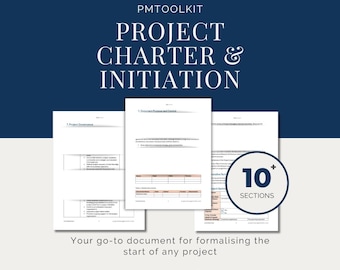 Project Charter & Initiation Template - Step by Step guide - Starter Document Digital Download