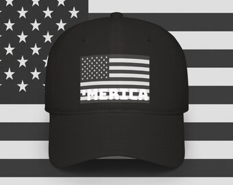 the American Flag hat Grayscale 'MERICA