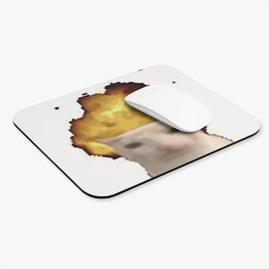 Mouse Pad with exploding mind cat
