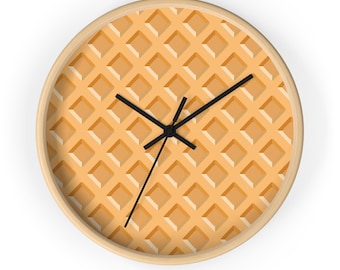 Orologio da parete a forma di waffle