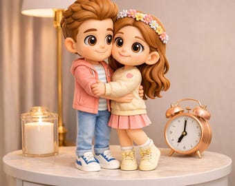 Custom 3D Mini Me Figure from Photo Cute Desk Toy Figurine Personalized Couple Mini Figurs Resin Figur Gift Birthday Christmas Anniversary