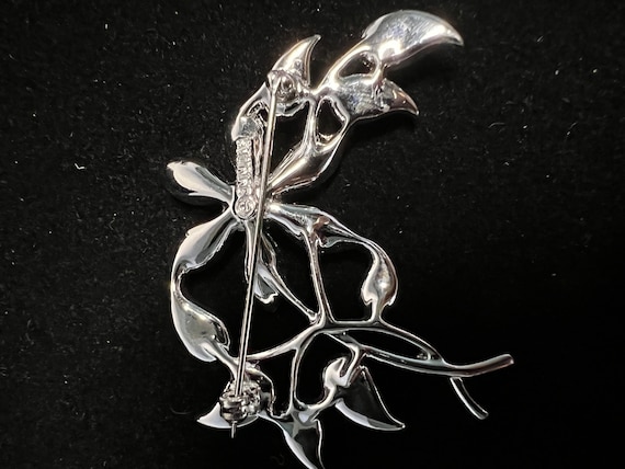 Emmons “Ice Bouquet” rhinestone flower brooch - image 3