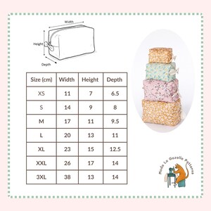 Stackable quilted cosmetic bags sewing pattern