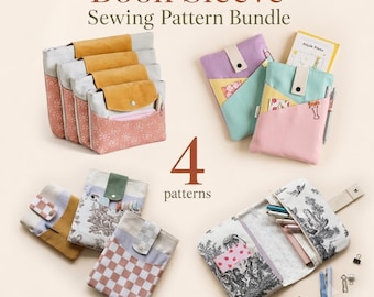 Book Sleeve Sewing Pattern Bundle, Kindle, Bible, iPad & MacBook Cover PDF