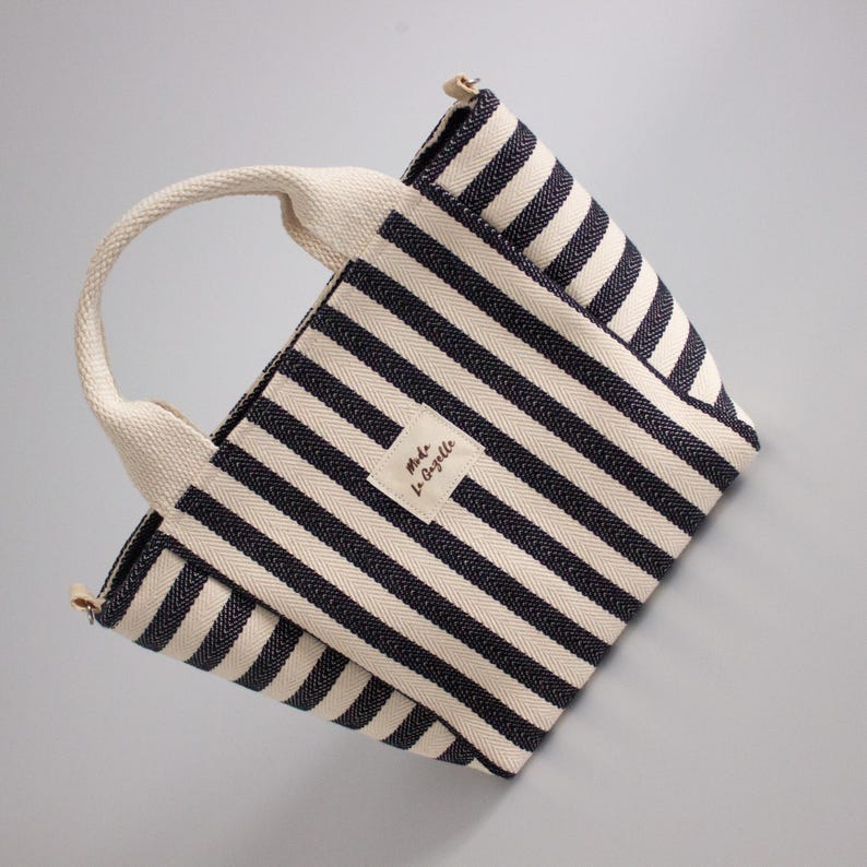 Mini handbag sewing project with inside zipper pocket and clean finish