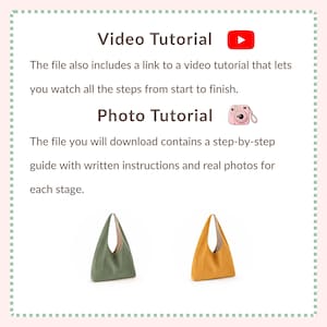 Bag sewing pattern PDF with video tutorial