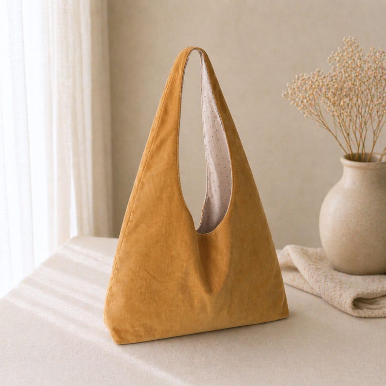 Reversible tote bag two sided handmade bag