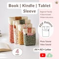 Book Sleeve Sewing Pattern 4 Sizes, Kindle Cover, Bible Bag, iPad Sleeve Video Tutorial