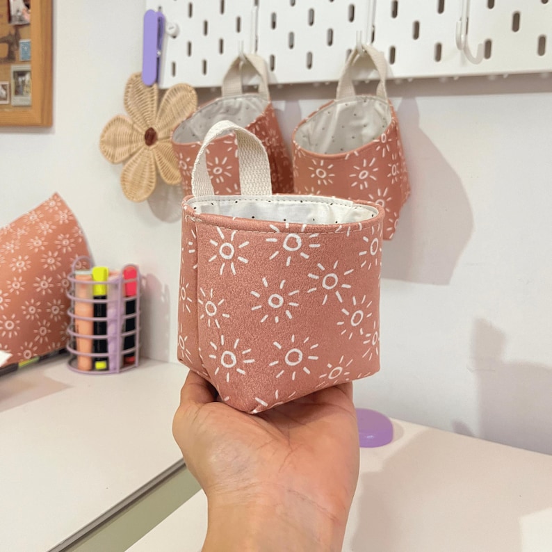 Sewing basket and desk organizer sewing pattern for IKEA Skadis pegboard
