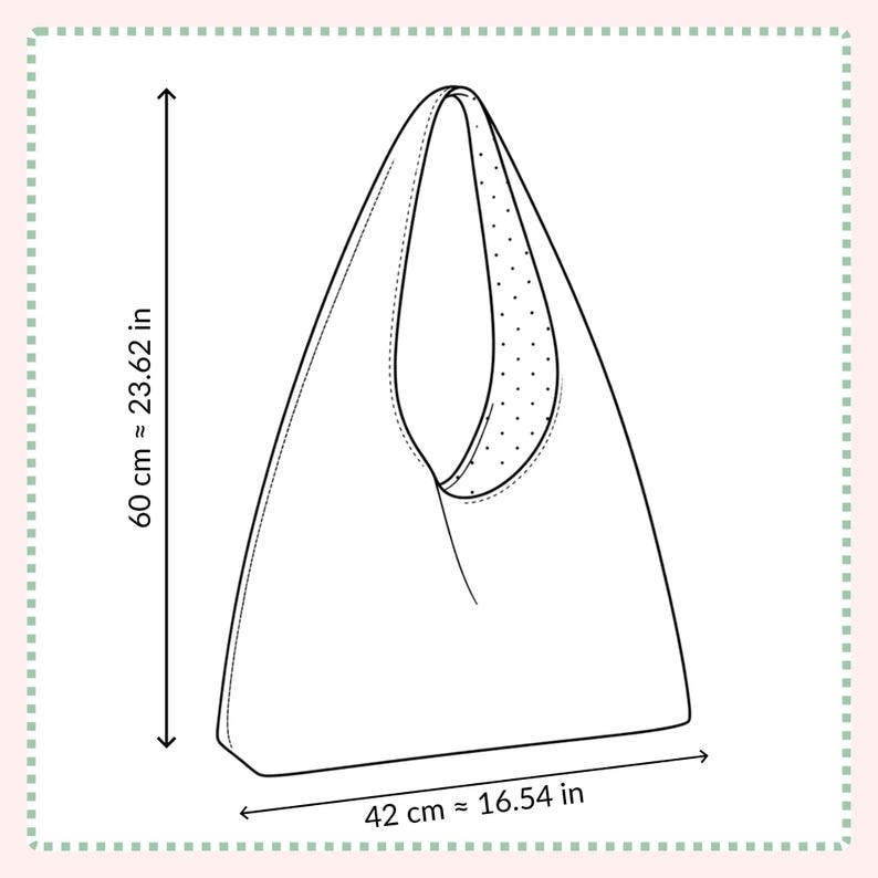 Shoulder bag sewing pattern casual hobo style