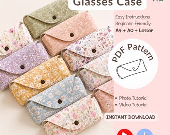 Glasses Case Sewing Pattern, Sunglasses Pouch, Beginner Friendly PDF