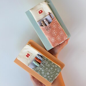 Handmade fabric pen holder for school supplies