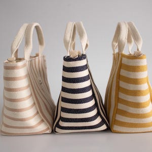 Cute mini tote bag with zipper pocket for daily essentials