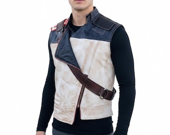 Chaqueta de cosplay de ciencia ficción con cinturón cruzado, disfraz de héroe espacial futurista