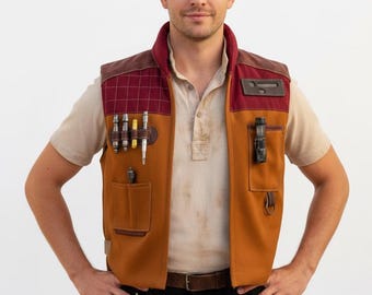 Chaleco utilitario de ciencia ficción para cosplay / Disfraz de mecánico contrabandista / Equipo táctico espacial