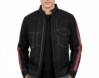 Chaqueta inspirada en Jedi Survivor / Chaqueta de cosplay estilo Cal Kestis / Chaqueta galáctica de ciencia ficción hecha por fans