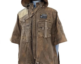 Poncho de ciencia ficción con capucha / Capa de explorador rebelde / Capa para disfraz de cosplay