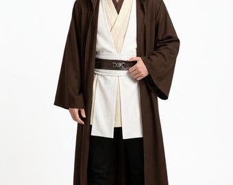 Disfraz de túnica de caballero Jedi / Túnica Jedi inspirada en Star Wars / Traje de cosplay estilo Obi-Wan Anakin