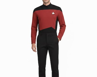 TNG-Style Space Captain Command Uniform | Sci-Fi Fleet Officer Cosplay Costume Set