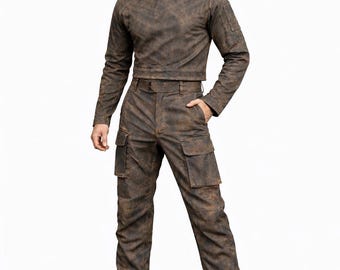 Traje de vuelo de cosplay de cazarrecompensas desgastado / Traje desgastado inspirado en Mandaloriano / Traje interior de armadura de ciencia ficción con chaleco