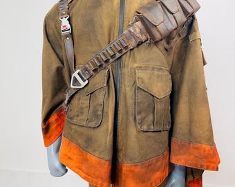 Capa tipo poncho con capucha estilo Jedi / Capa de cosplay de superviviente de ciencia ficción / Traje de aventura