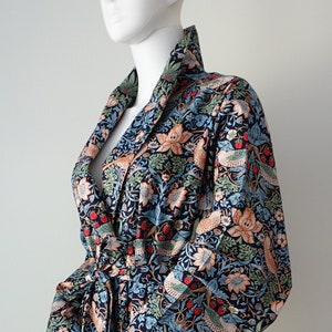 Shawl Collar Style Robe Philip Morris Liberty Cotton Robes Custom Kimono Robe Color MULTI image 7