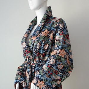 Shawl Collar Style Robe Philip Morris Liberty Cotton Robes Custom Kimono Robe Color MULTI image 8