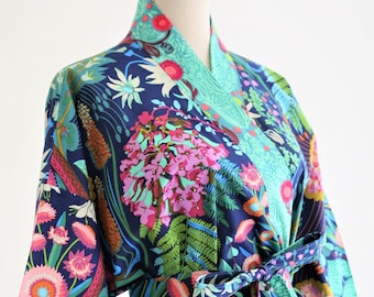 Custom Made cotton Kimono Robe - Choose Color to purchase - Limited Quantity Available
