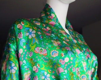 Luxury Kimono Robe  Belgravia Silk Satin 100 percent silk  by Liberty fabric for your custom kimono