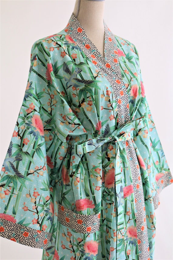 CUSTOM Luxury Kimono Robe Custom Cotton Kimono Robe Etsy