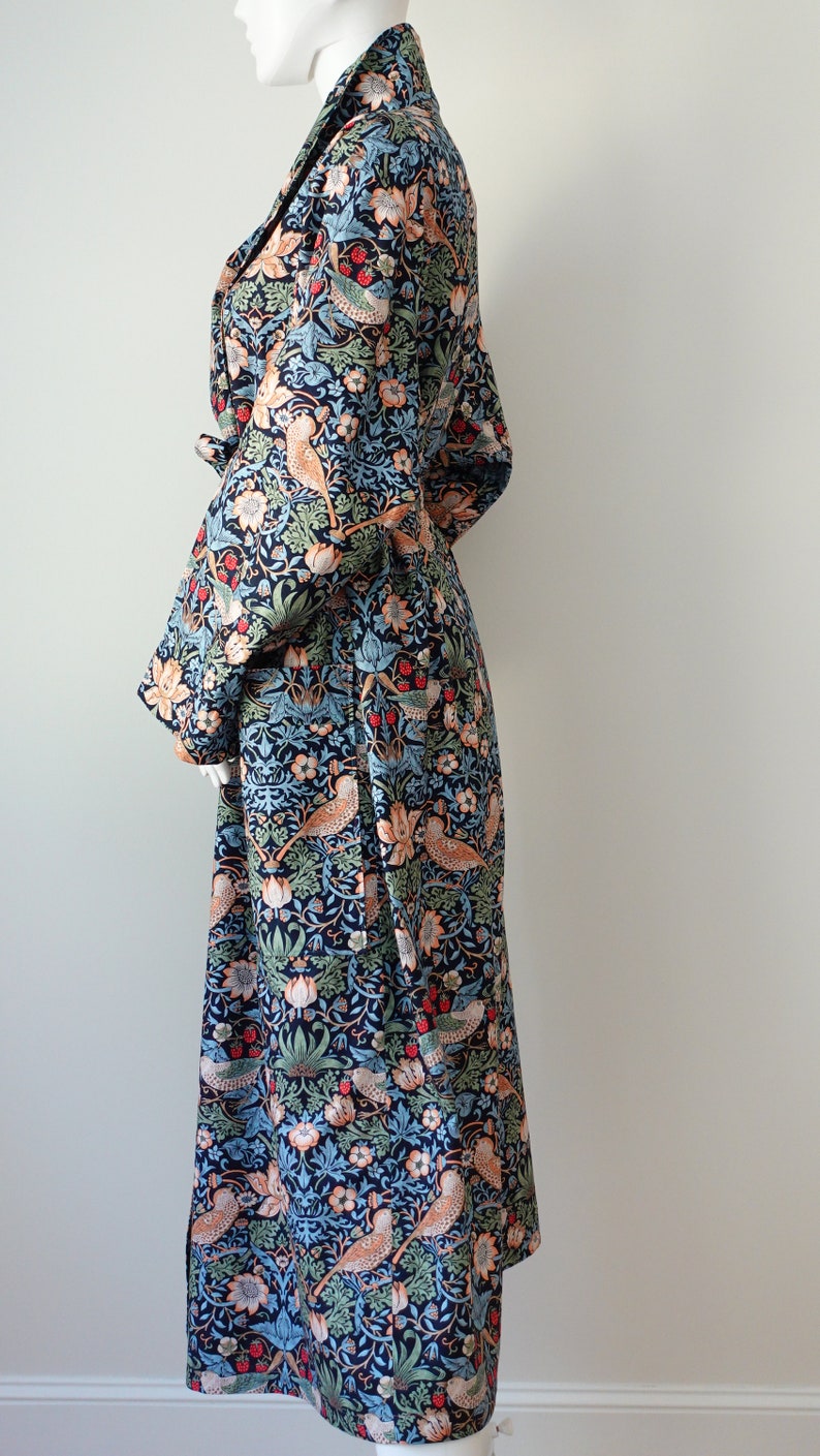 Shawl Collar Style Robe Philip Morris Liberty Cotton Robes Custom Kimono Robe Color MULTI image 6