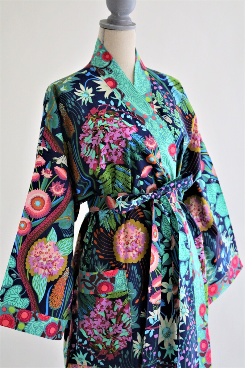 CUSTOM Luxury Kimono Robe GLISTEN COLOR Made to Order Etsy