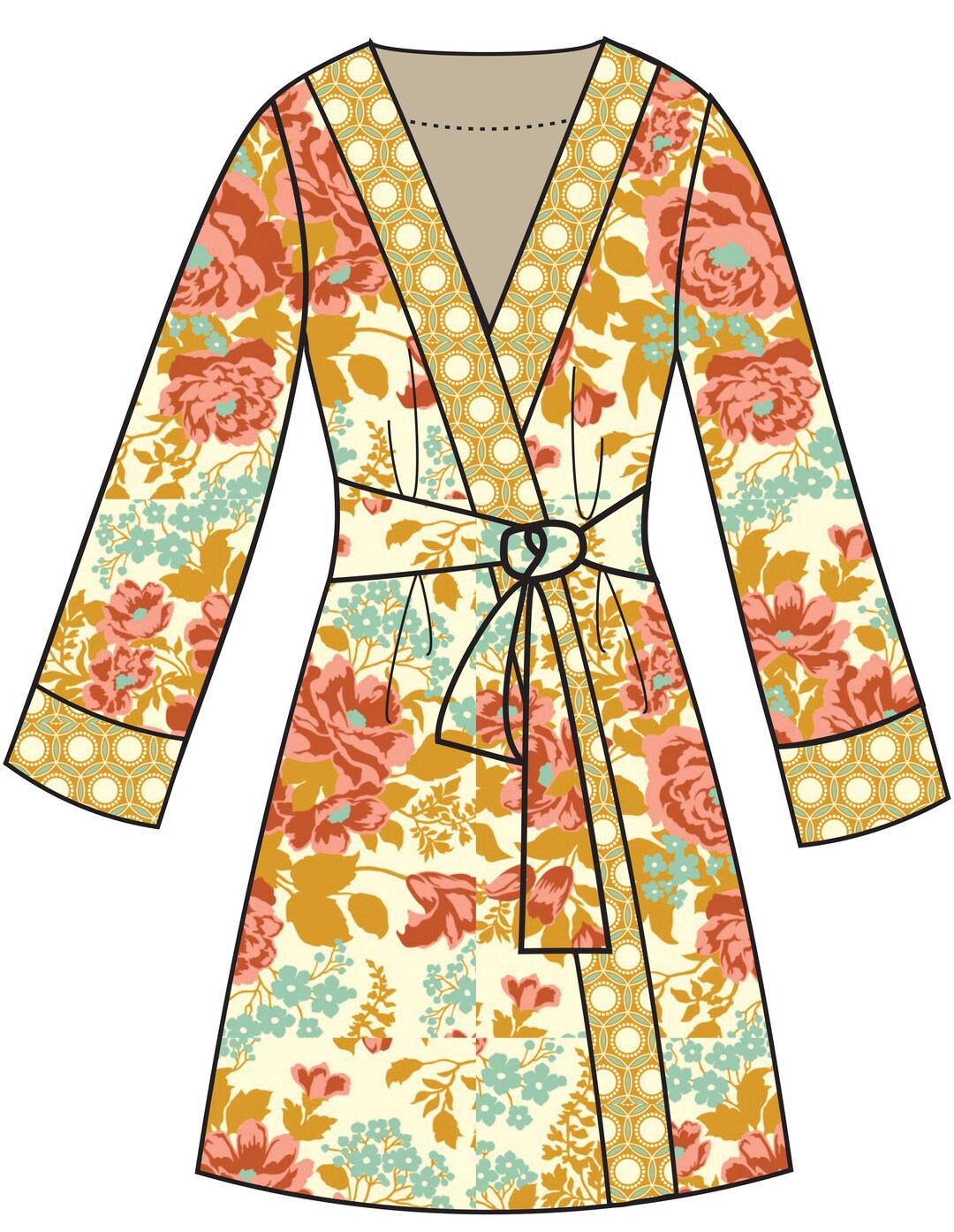 CUSTOM Luxury Kimono Robe Custom Cotton Kimono Robe Etsy