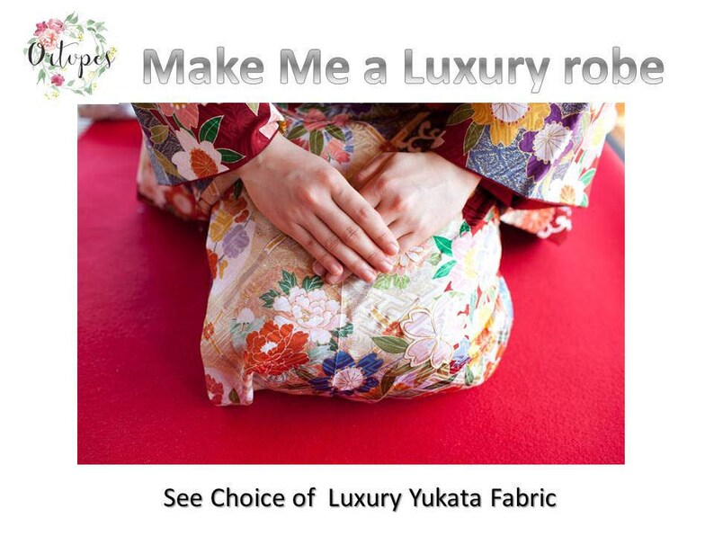 Custom Cotton Kimono Robe CUSTOM Luxury Kimono Robe