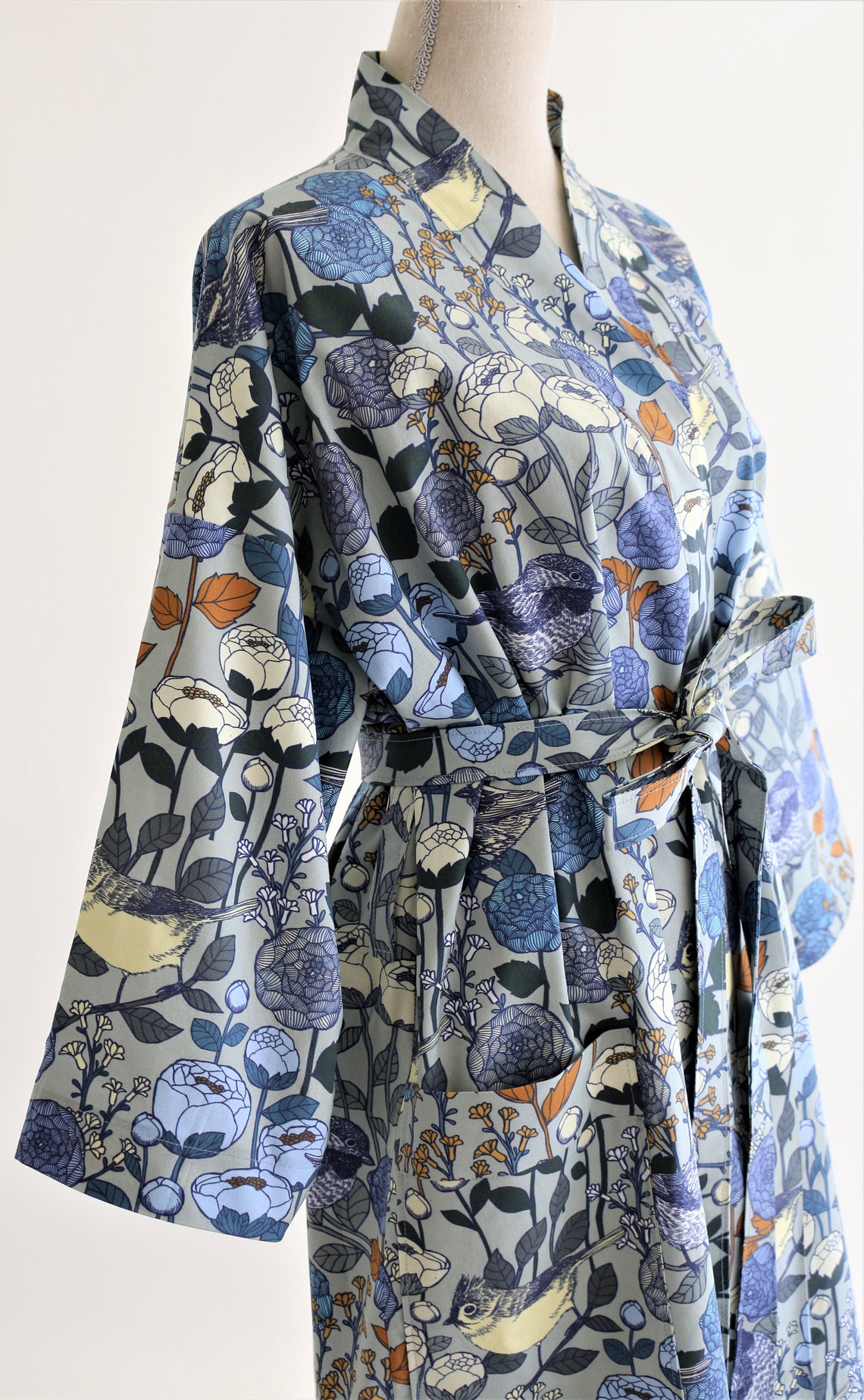 CUSTOM Luxury Kimono Robe Custom Cotton Kimono Robe - Etsy