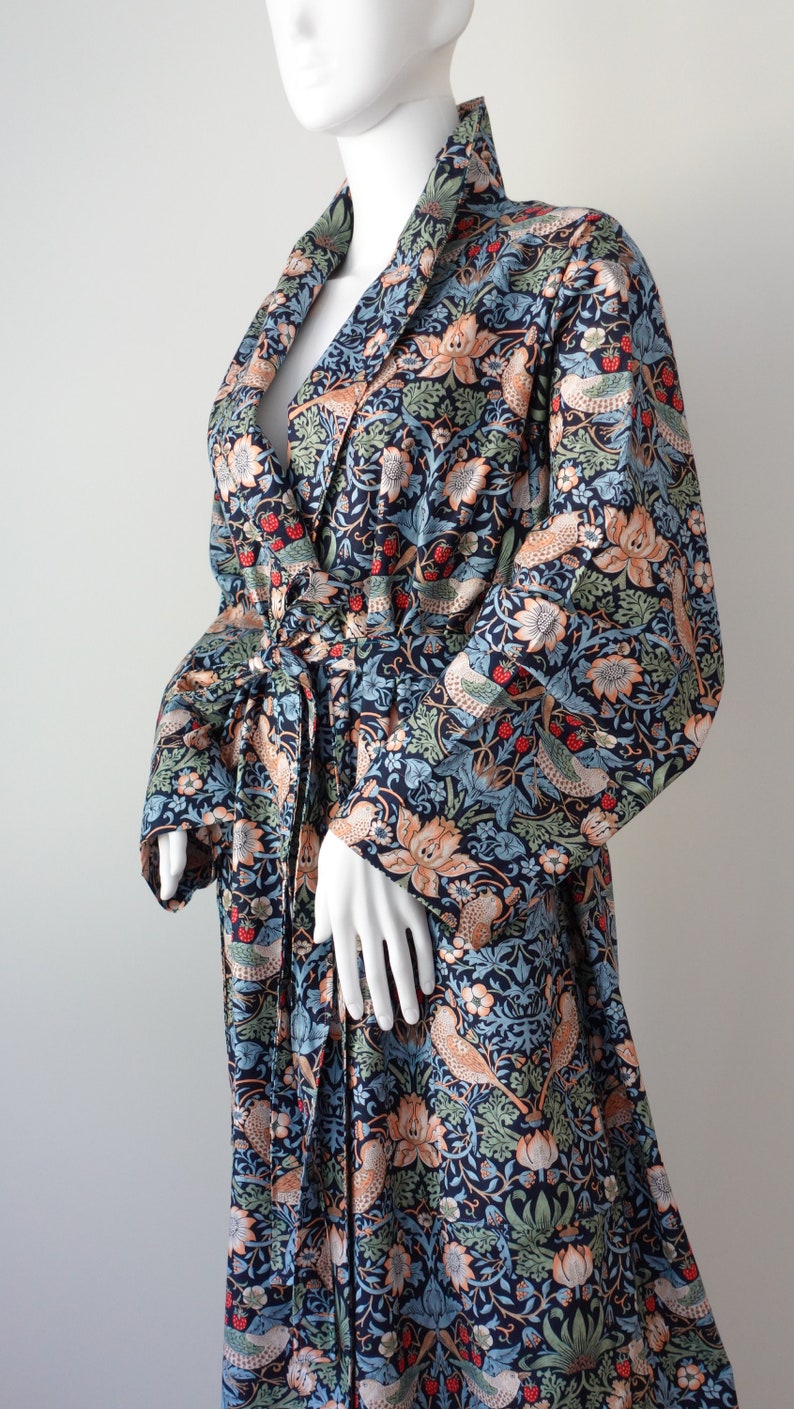 Shawl Collar Style Robe Philip Morris Liberty Cotton Robes Custom Kimono Robe Color MULTI image 9