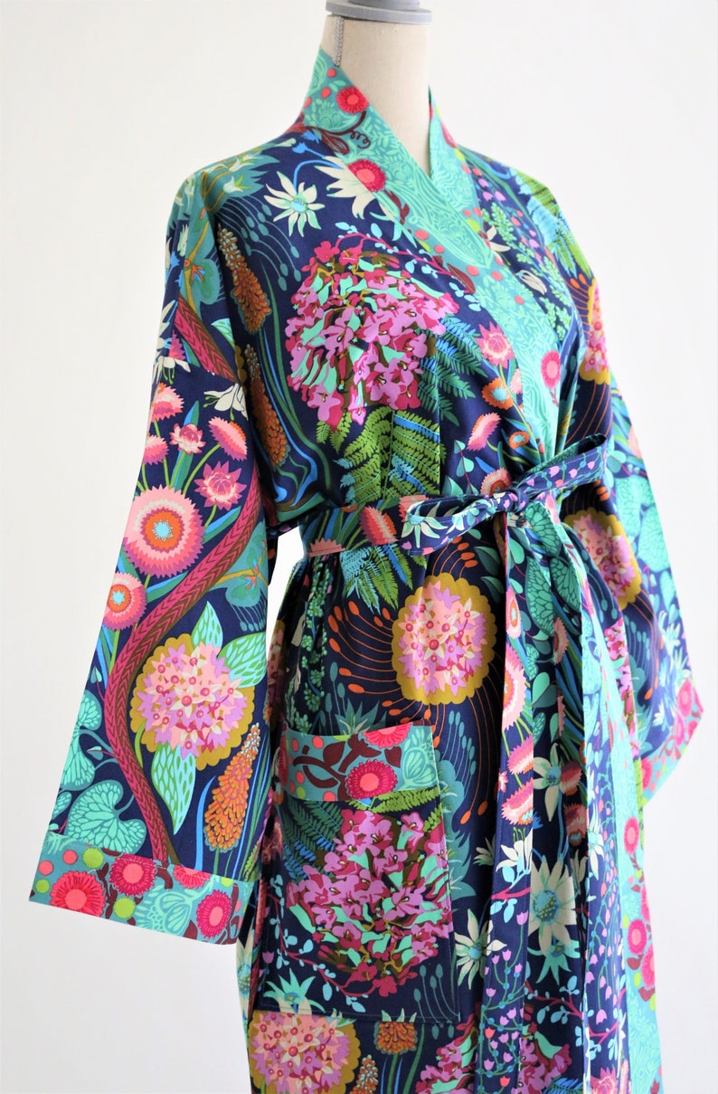 CUSTOM Luxury Kimono Robe GLISTEN COLOR Made to Order Etsy