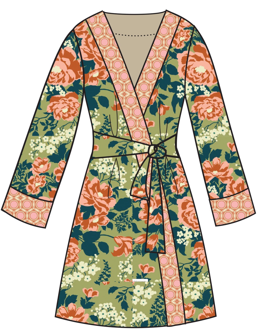 CUSTOM Luxury Kimono Robe Custom Cotton Kimono Robe Etsy