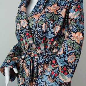 Shawl Collar Style Robe Philip Morris Liberty Cotton Robes Custom Kimono Robe Color MULTI image 3