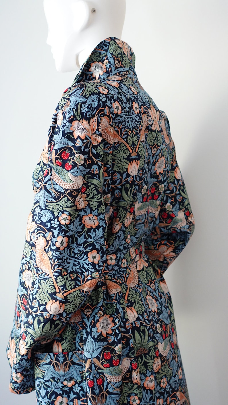 Shawl Collar Style Robe Philip Morris Liberty Cotton Robes Custom Kimono Robe Color MULTI image 4