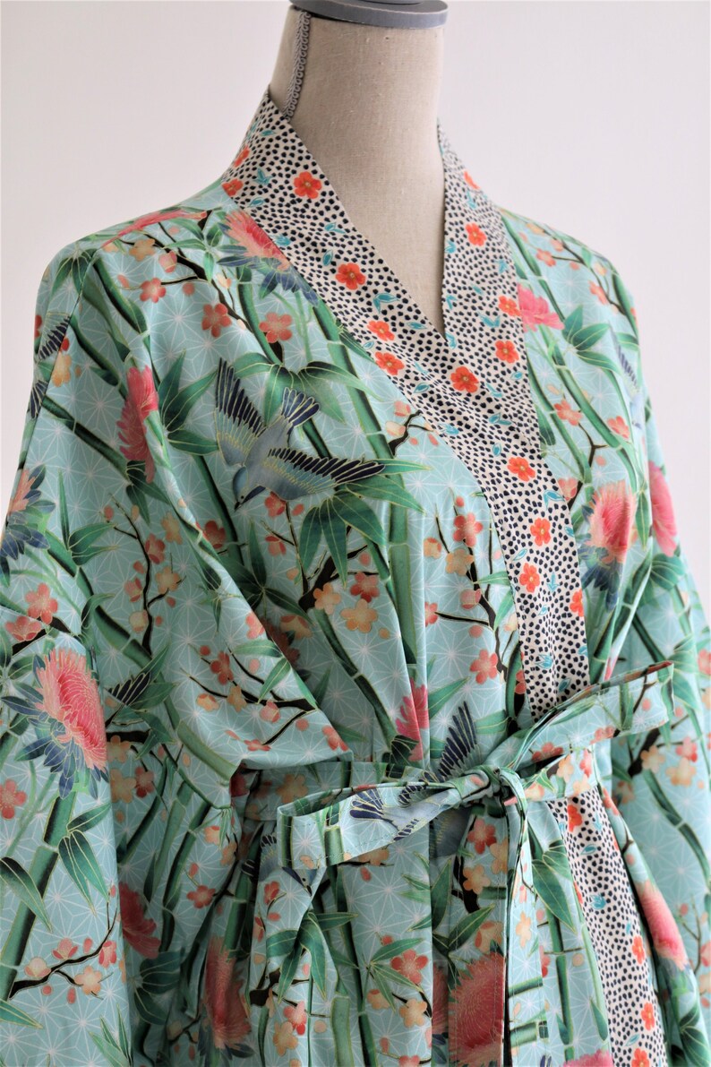 CUSTOM Luxury Kimono Robe Custom Cotton Kimono Robe Etsy UK