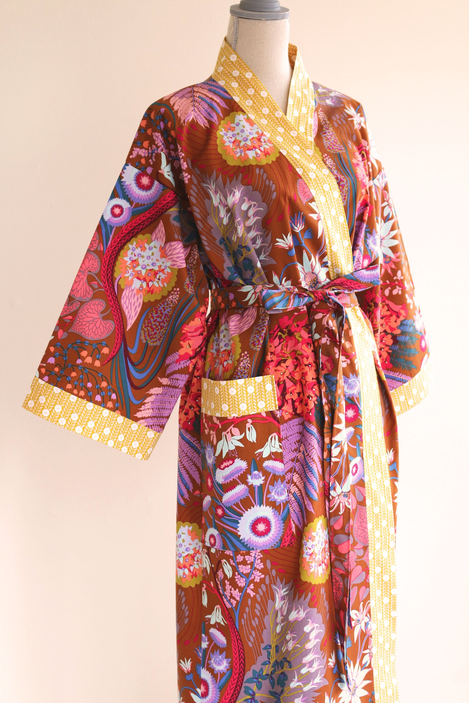 CUSTOM Luxury Kimono Robe GLISTEN COLOR Made to Order Etsy